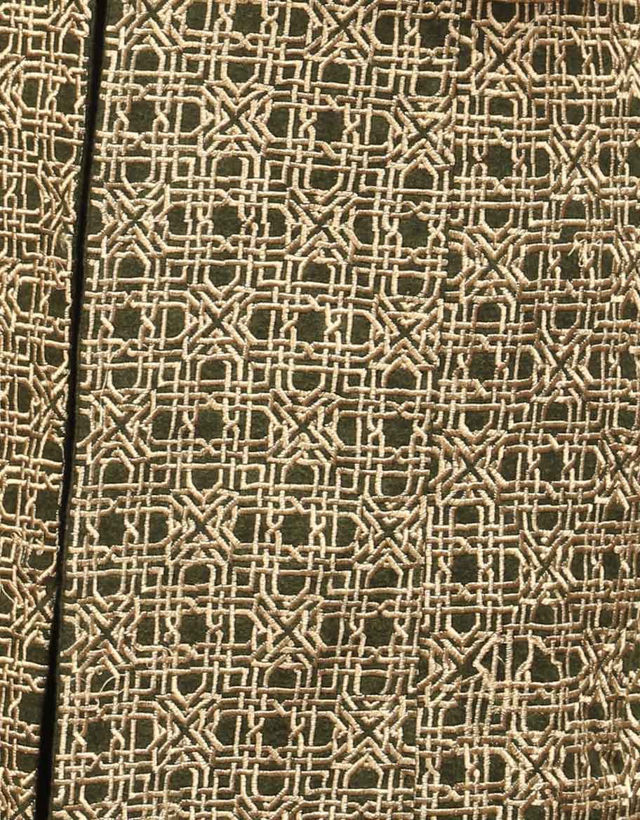 Olive Green Gold Pattern Jacket