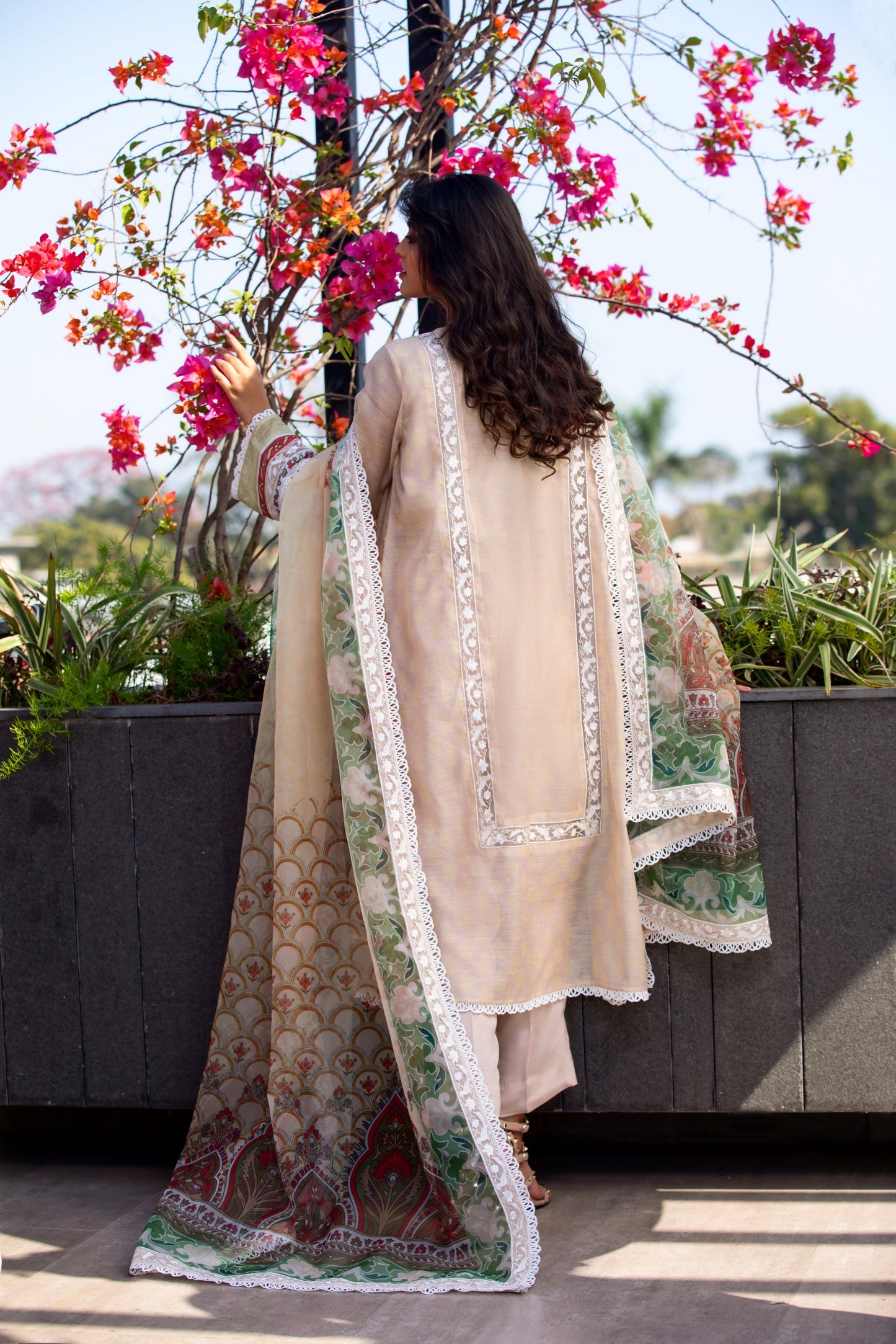 Stitched Silk khadi Lawn Dress 3 in 1