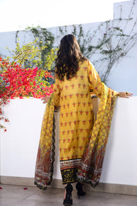 Stitched Silk khadi Lawn Dress 3 in 1