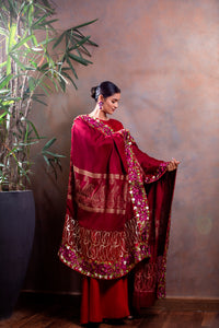 Pashmina Shawl with Embroidery & Sequence work