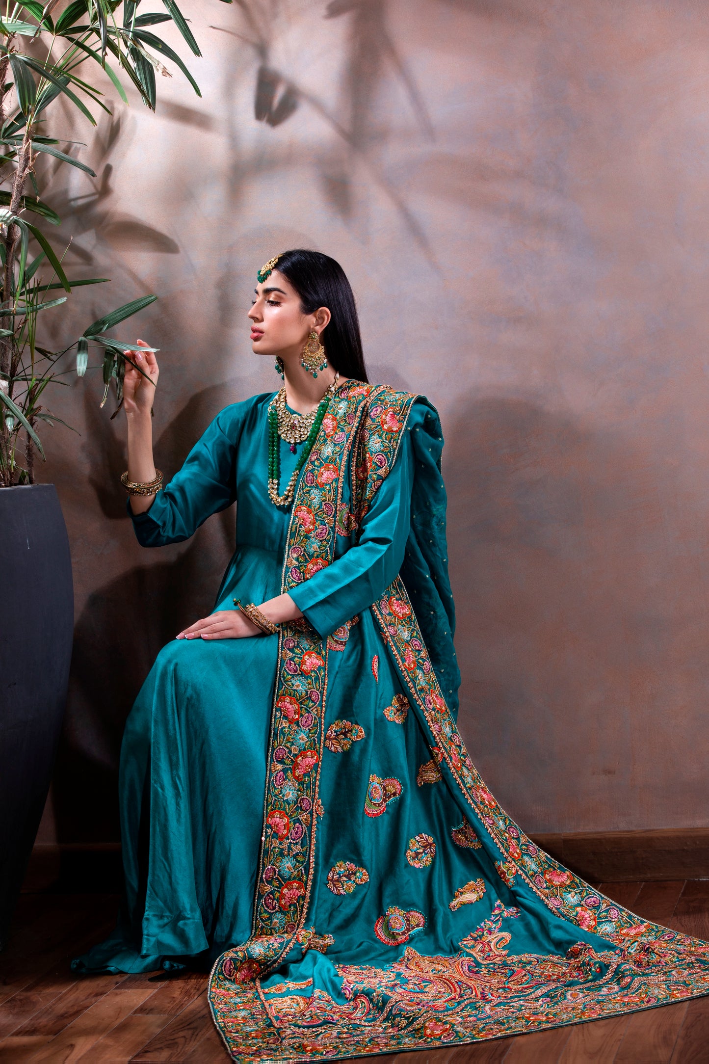 Hand Made Reshamkar with Dabka, Sitara & Kora Work, Made on 80gm Raw Silk (Suit Optional)