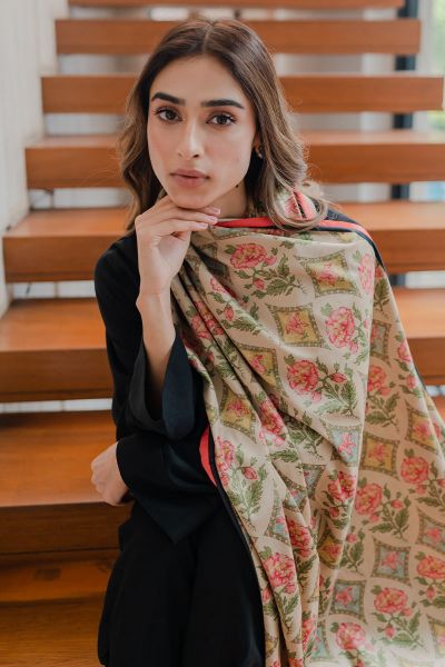 Picture of Off-White Velvet Scarf