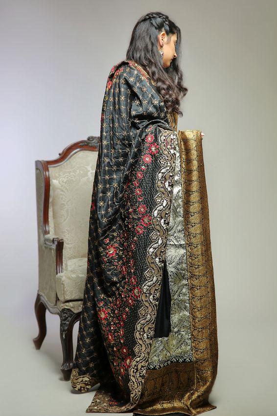 Raw Silk Formal Shawl