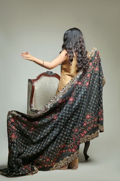 Picture of Raw Silk Formal Shawl