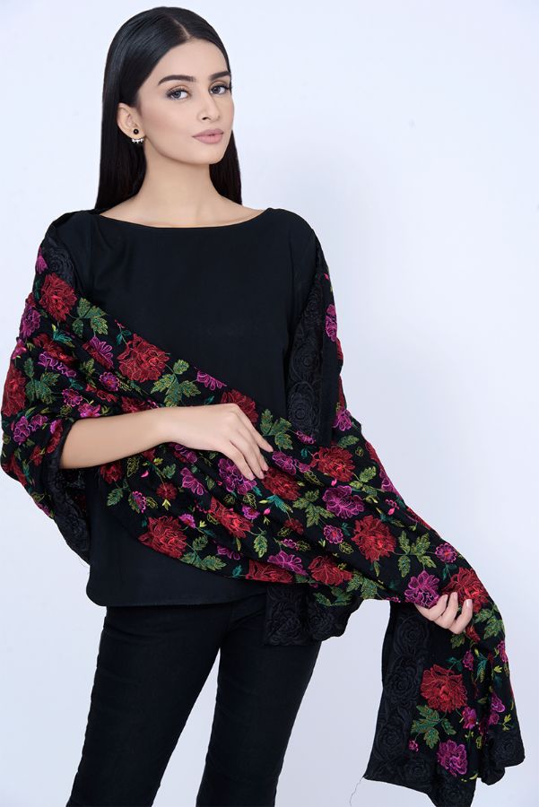 Picture of Black Pashmina Shawl